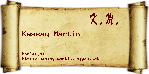 Kassay Martin névjegykártya